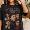 Tom Holland Vintage 90s Styles T Shirt Bootleg Actor Movie Vintage Washed Homme Comfortable Versatile Breathable Stretched