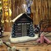 Resin Chimney Hut Decoration Cartoon Christmas Chimney Hut Incense Cone Burner  New Year Gifts