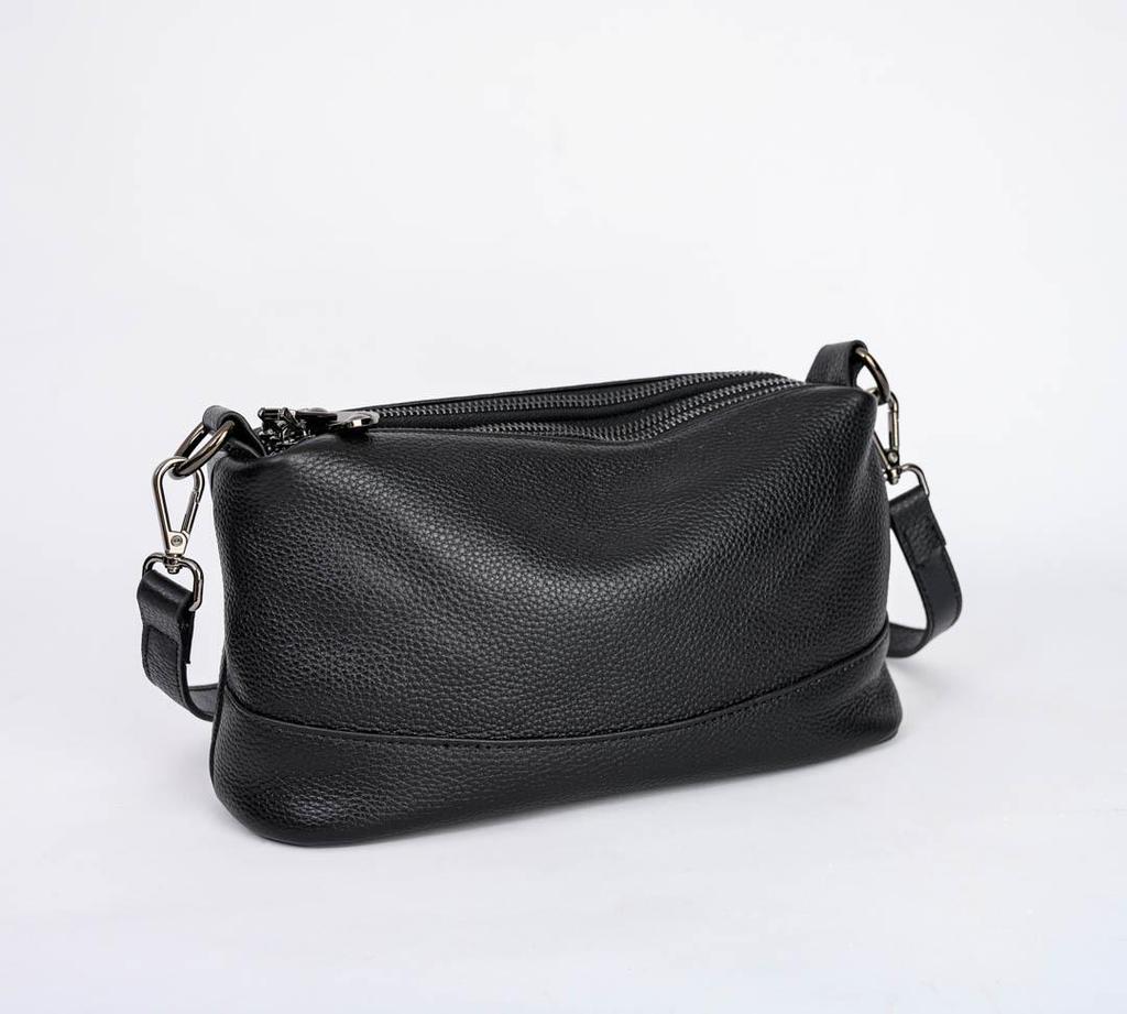 2025 Women's Genuine Leather Crossbody Bag, Multi-Layer Zipper, Large Capacity Cowhide Shoulder Bag for Moms