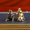 Cute Pet Dog Brass Figurines Shar Pei Animal Desk Decoration Home Decor Gift