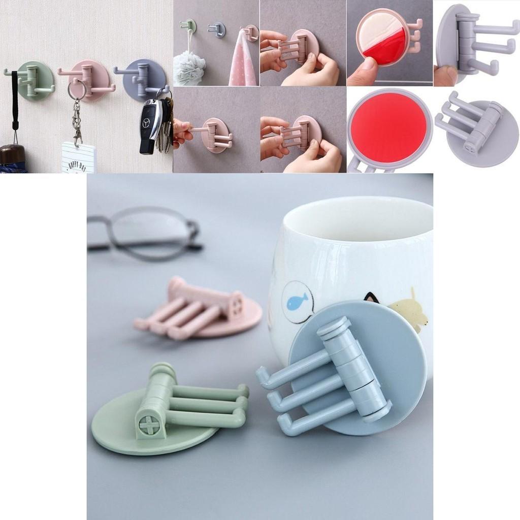 Versatile Rotatable Seamless Adhesive Hook Ideal For Kitchen Towel Wall Hanger Organization