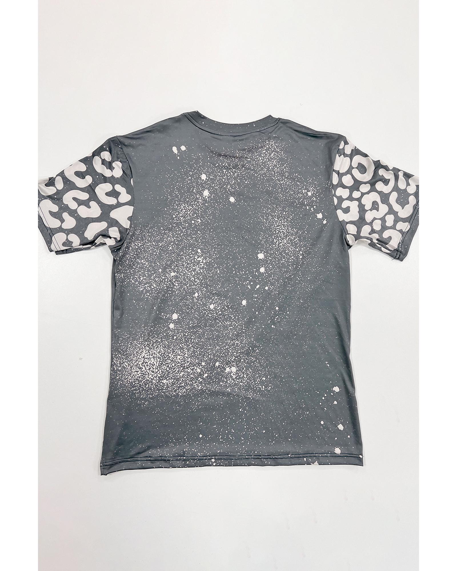 

Azura Exchange Leopard Print Short Sleeve T-shirt L сірий колір