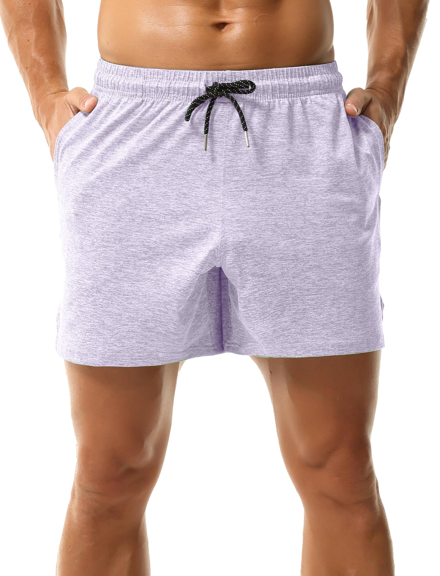 

Men s Drawstring Pocket Yoga Shorts, Fitness Running Casual Athletic Shorts XL фіолетовий