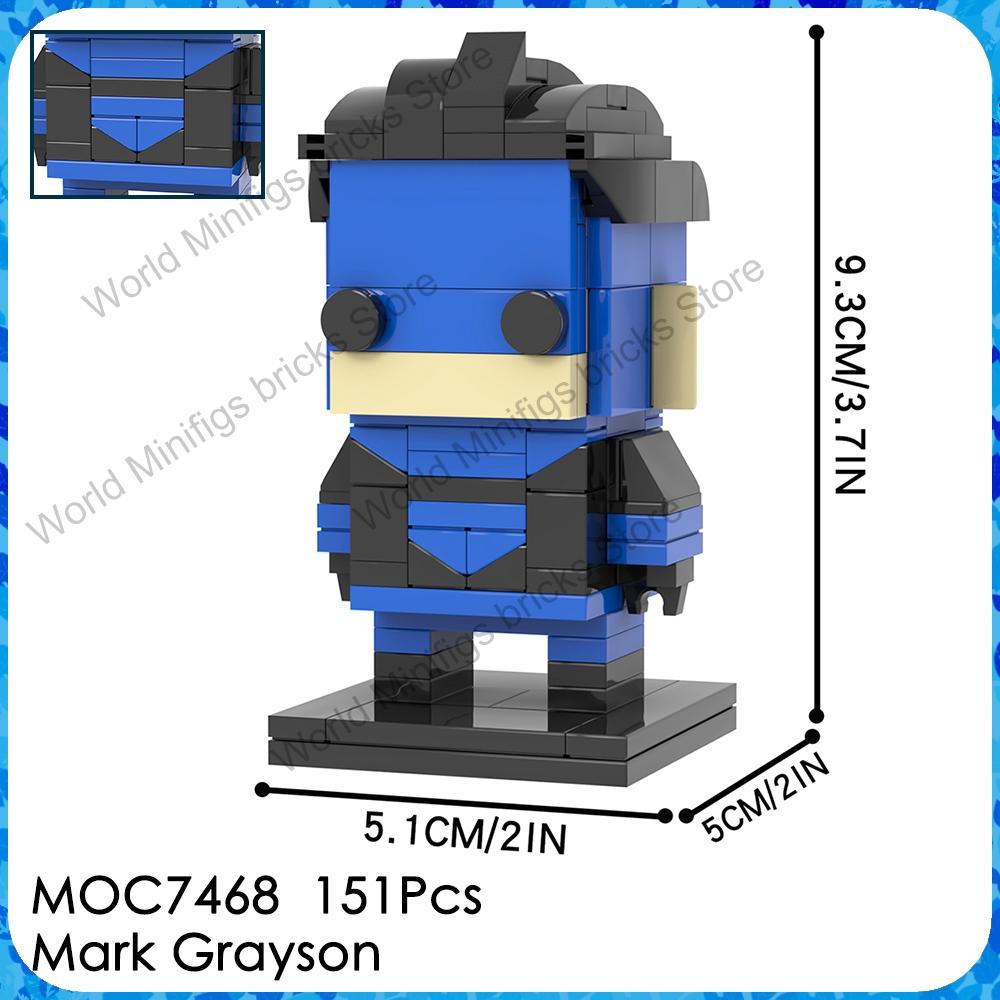 MOOXI MOC Invincibly Brickheadz Mark Omni-Man Anime Movie Figures Compatible Building Blocks Gift Toys For Children Adult Bricks
