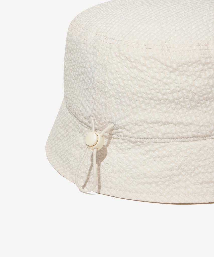 COVERNAT WOMAN Seersucker Bucket Hat Ivory