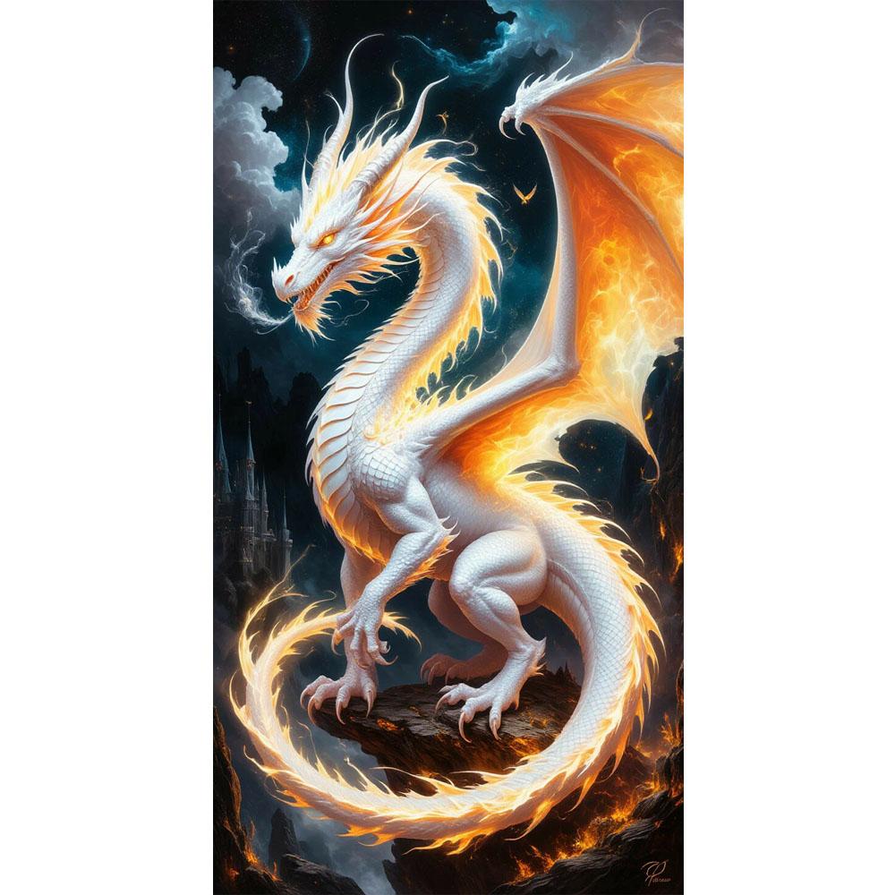 Large Size Mosaic DIY Full Diamond Painting Kits Art Fantasy Dragon Embroidery Cross Stitch Rhinestones