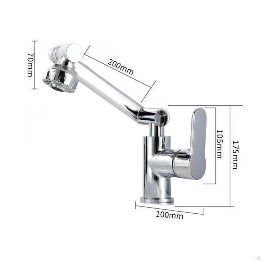 Adjustable Single Handle Bathroom Faucet for Home and Office Use
