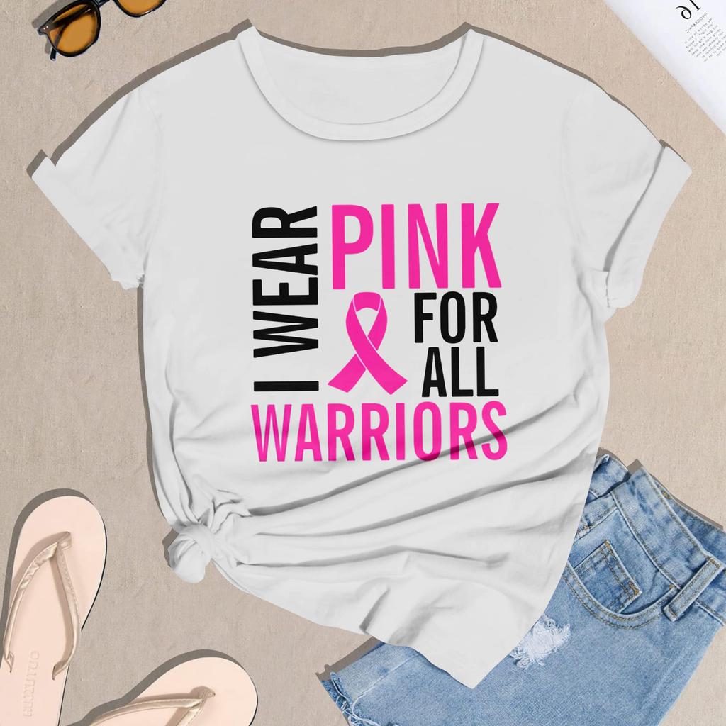 Women's Casual Halloween Breast Print T-Shirt Round Neck Pullover Short Sleeve Top