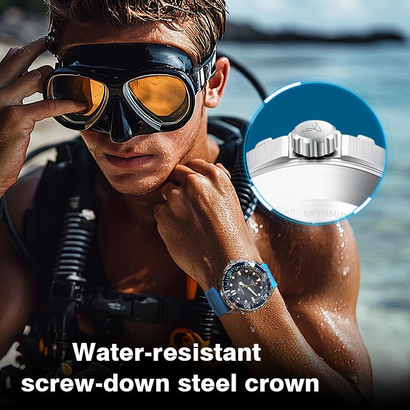 Triton-Ti Marca-Nuovissimo Grado-Superiore Alimentato-a-Solare Qualità-Premium Subacquea Alto-Standard Orologio Titanio di-Prima-Classe Lega di-Qualità-Premium