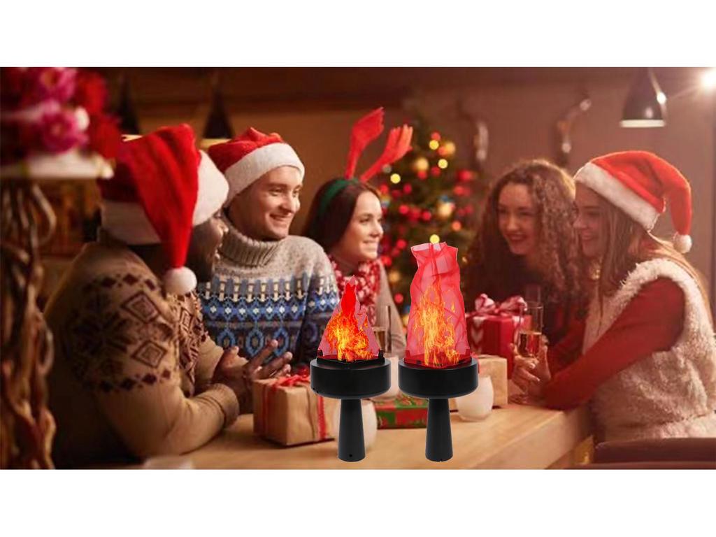 Rechargeable Handheld Electronic Flame Simulation Torch for Parties and Bonfires