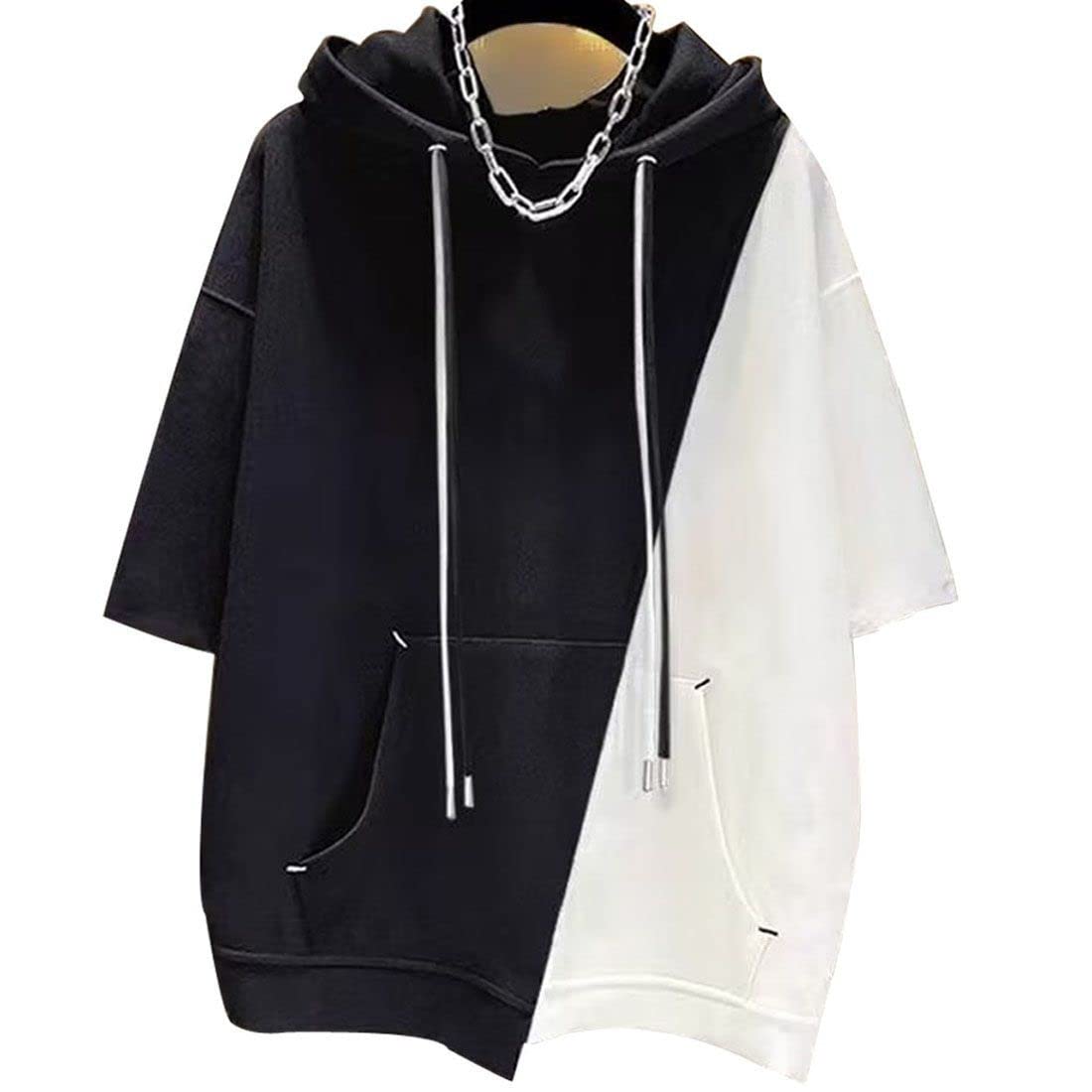 

Summer Clothes for Short Large Cut and Sewn Loose [KOTRBOY] Men, T-Shirt, Sleeve, Hoodie, Stylish, Size, Top, Hooded, Innerwear, Fit, Casual,