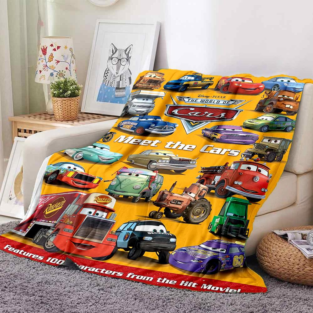 1Pc Cars Characters Showcase Blanket Soft And Comfortable Casual Warm Camping Travel Christmas Halloween Xmas Gift M924419