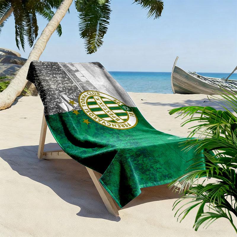 Ferencvárosi Torna Club Print Beach Towel, Large Soft Quick Dry Towel for Beach Camping Swimming