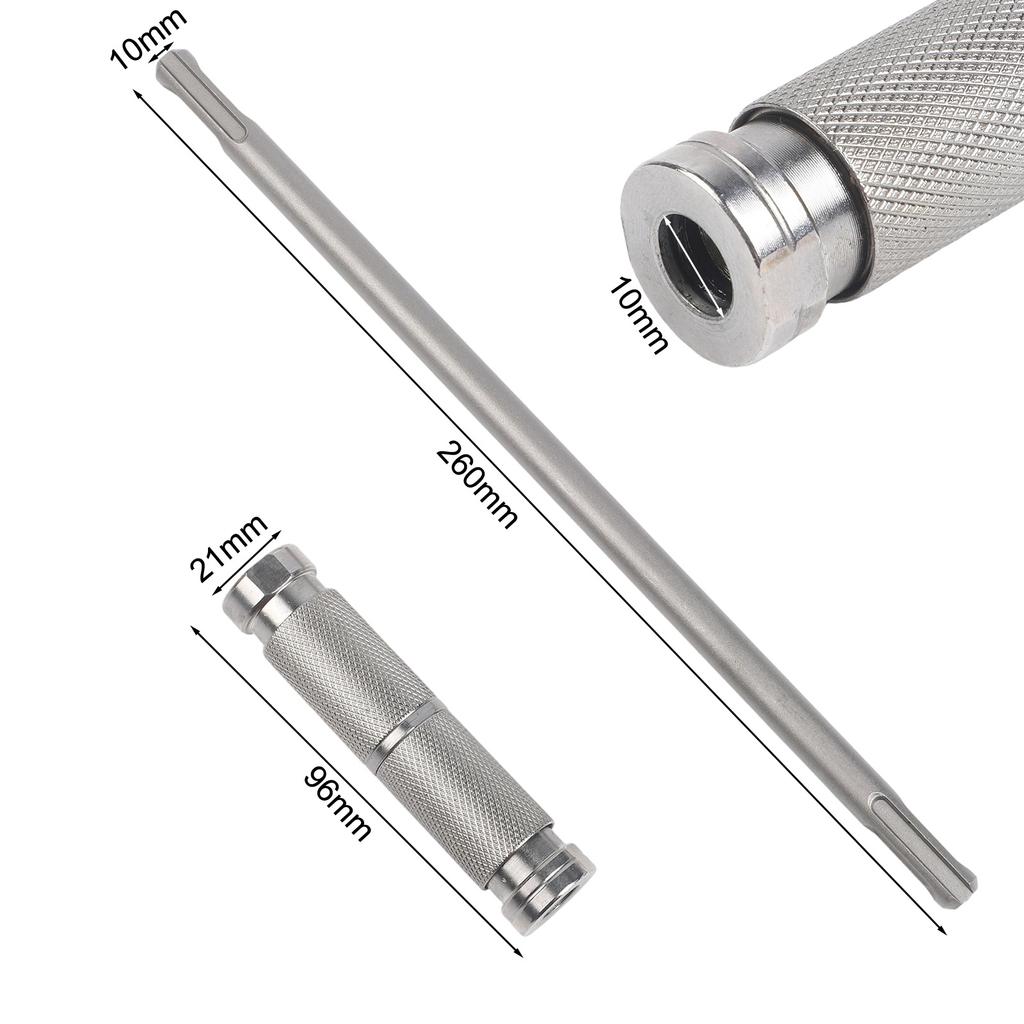 Double-Headed Shank Extension Rod Drilling Operations Chrome Vanadium Construction Compatible With Round Shank