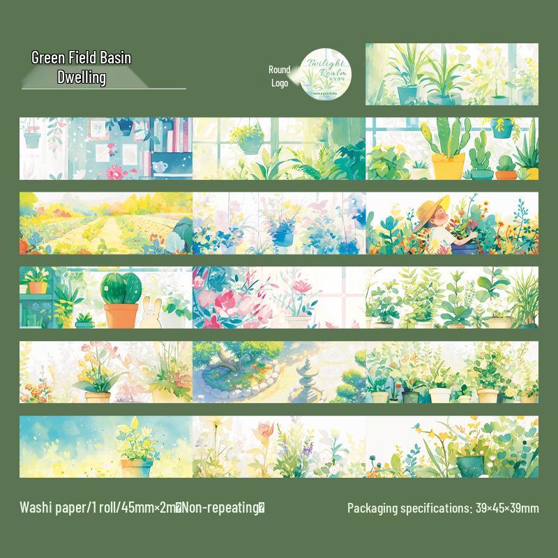 Twilight Wonderland Series: 6 Scenery-Themed Washi Tapes and Stickers for Healing and Decoration