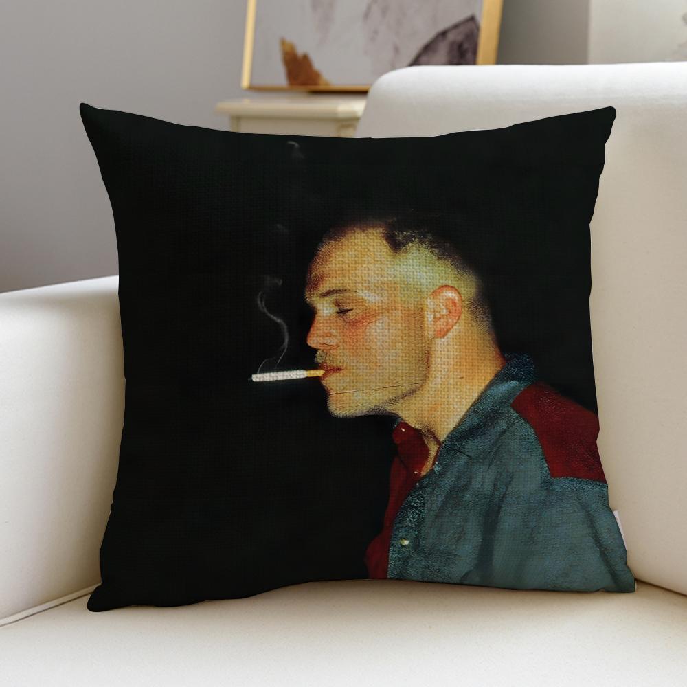 Country ZZach BryanS Cushion Cover Breathable and skinfriendly linen pillowcase square removable and washable cushion