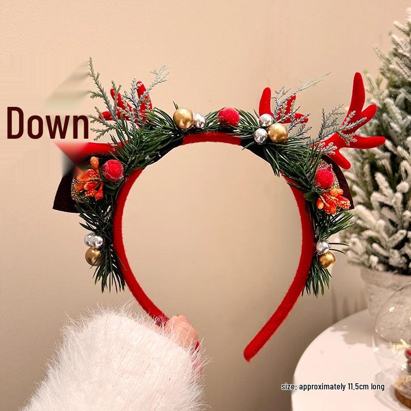 Children's Christmas Reindeer Headband - Cute Holiday Hair Accessory for Photos