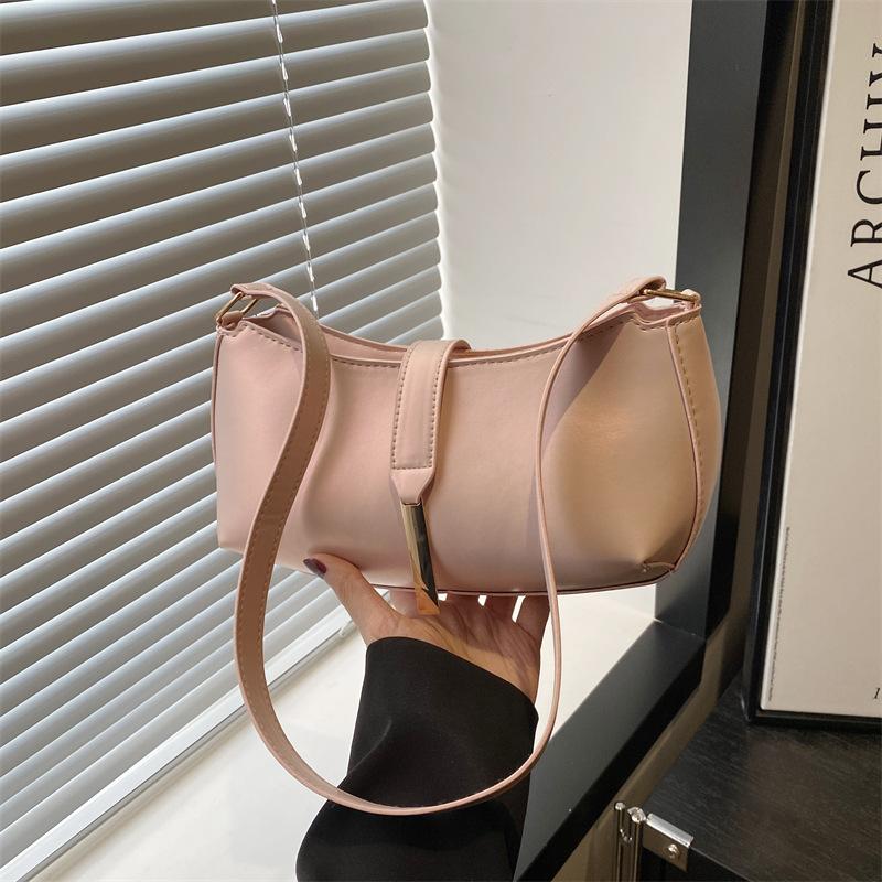High Quality Solid Color Niche Underarm Shoulder Bag Fashion Temperament Casual Versatile Summer New Handbag