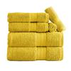 Eco-Friendly Bathroom Towels. Woven Solid Color Detail Absorbent Towels 6pcs Set