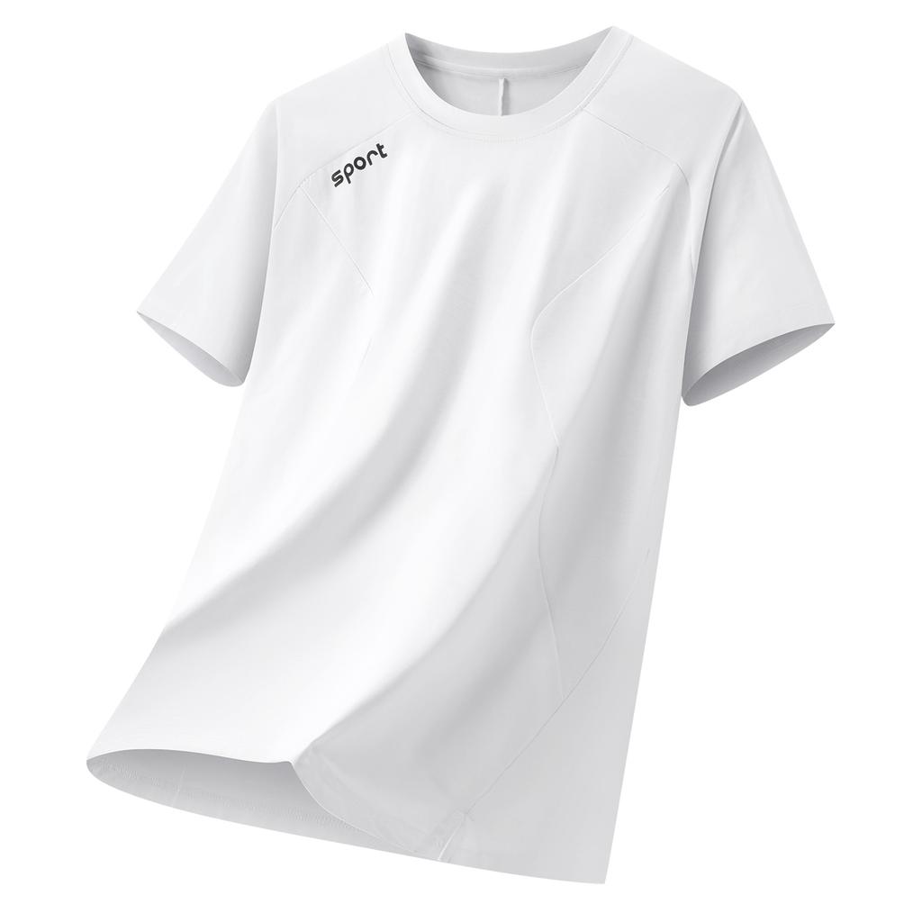 Men's Ice Silk Short-sleeved Men's T-shirt Men's Sports Short-sleeved Quick-drying Fitness Short-sleeved T-shirt