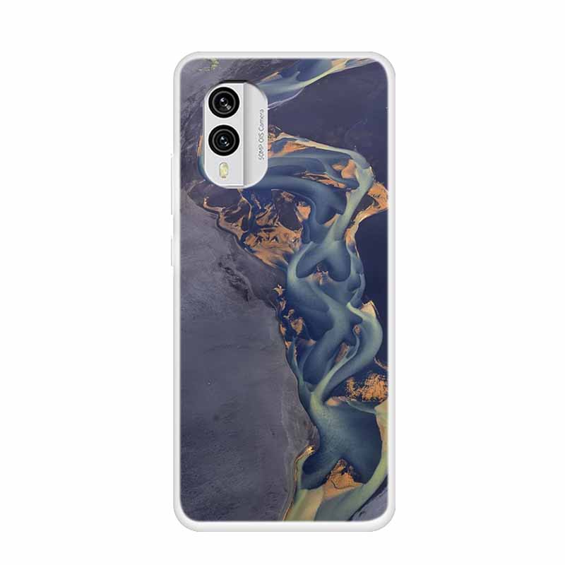 For Nokia X30 5G Case C31 C20 C10 Clear Marble TPU Soft Silicone Print Cover for NOKIA C31 X 30 Transparent Para On for NokiaX30