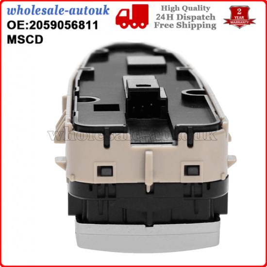 Front Driver Side Master Power Window Switch For Mercedes-Benz C300, C350e, C43