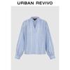 UR 2026 Spring Women's Color-block Embroidered Stand Collar Blouse