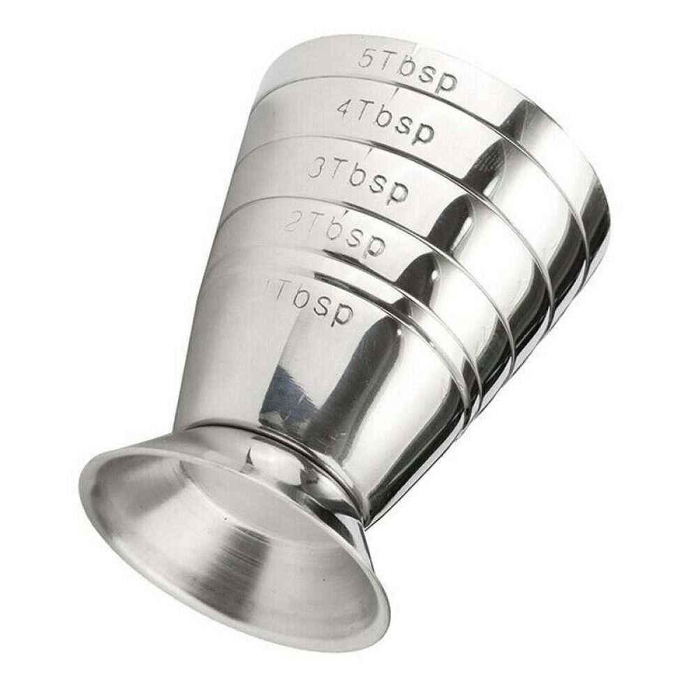 Primary Color Mixing Measuring Cup 75ML Jigger Brand New Stainless Steel Measure Cup  Bar