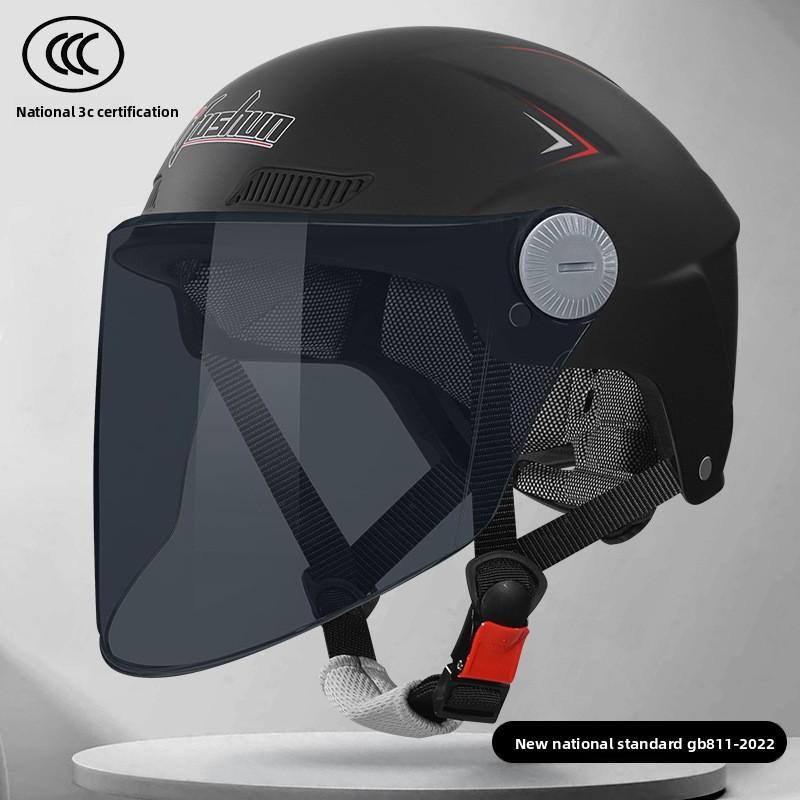Electric Car Helmet 3c Certified Men and Women Summer Sunscreen Sunshade Breathable Half Helmet Battery Motorcycle Hard Hat