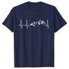 Herrenbekleidung Neuheit Mountain Heartbeat Pulse Line T-Shirt Klettern Wandern Grafik Tees Kurzarm Vatertag T-Shirt Männer