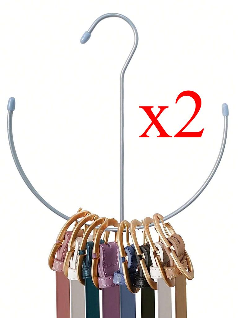 1pc Belt Storage Rack U Shape Multi-Purpose Belt Hanger Stainless Steel Solid Steel Metal Dipped Sorting Rack Tie Scarf Hanger