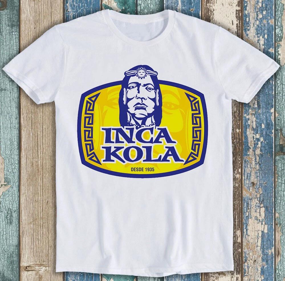 Футболка с логотипом Inca Kola Перу Газированный напиток Золотая содовая Крутой подарок Футболка 1436 S