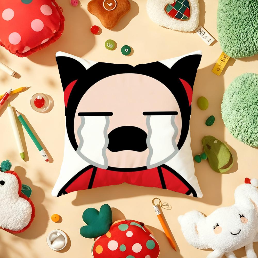 Fashion Cute Cartoon PPucca Cushion Cover Plush Fabric Soft DoubleSided Printed Sofa Warm Winter Home Gift Pillow Cover