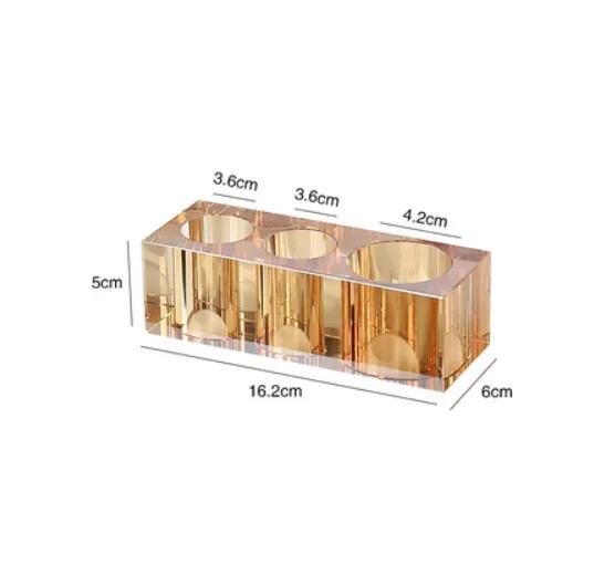 Crystal Lotion Bottle Hand Sanitizer and Shower Gel Press Pack Empty Bottles Hotel Bathroom Accessories Tray Toilet Set