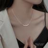 Collana a forma di faccina sorridente in argento sterling 925 da donna versatile di nicchia collana sorriso catena clavicola lusso a luce fredda semplice gioielli quotidiani per feste regali