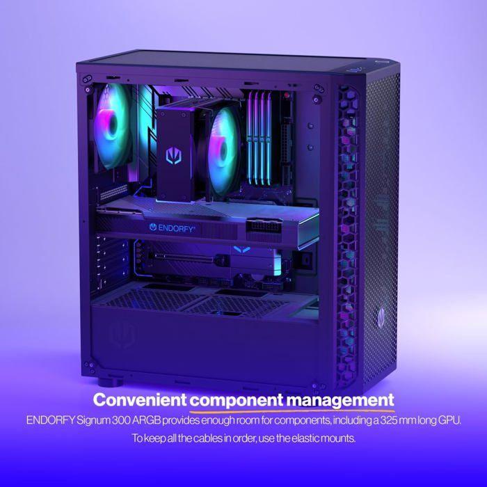 Boîtier PC - Endorfy - Signum 300 ARGB - Noir - Mid Tower - 2 ans de garantie