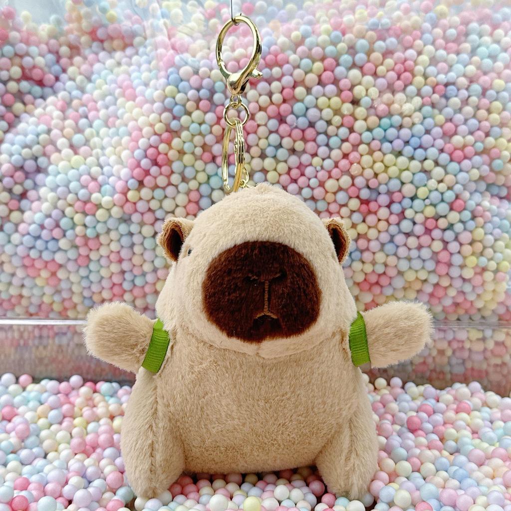 Little Red Book Capybara & Guinea Pig Plush Keychain Ornament