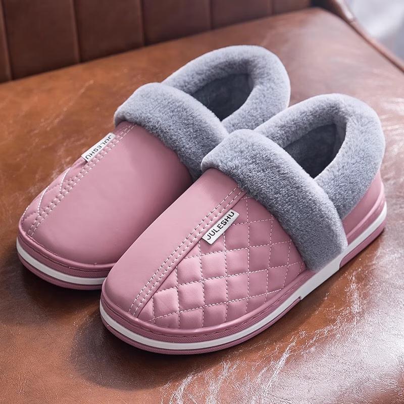 Jieliya Waterproof Closed-Heel Warm Cotton Slippers