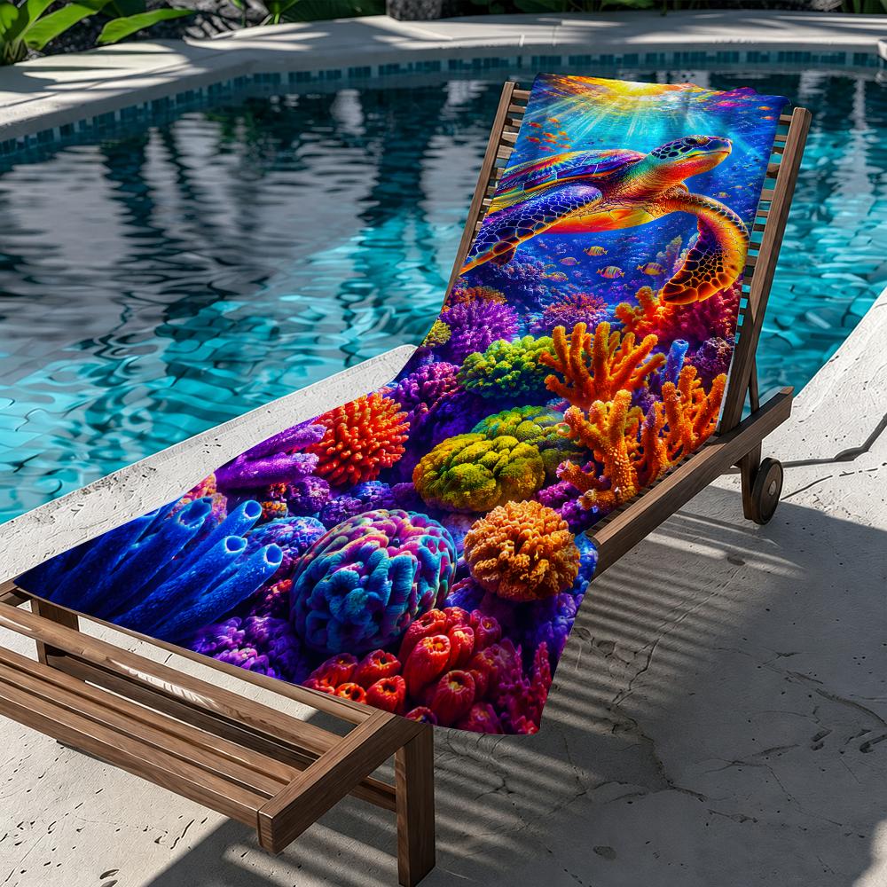 1pc Beach Turtle Animal Towel Beach Towel Quick Dry Absorbent Bath Towel For Swimming Gym Camping Outdoor Sunbathing