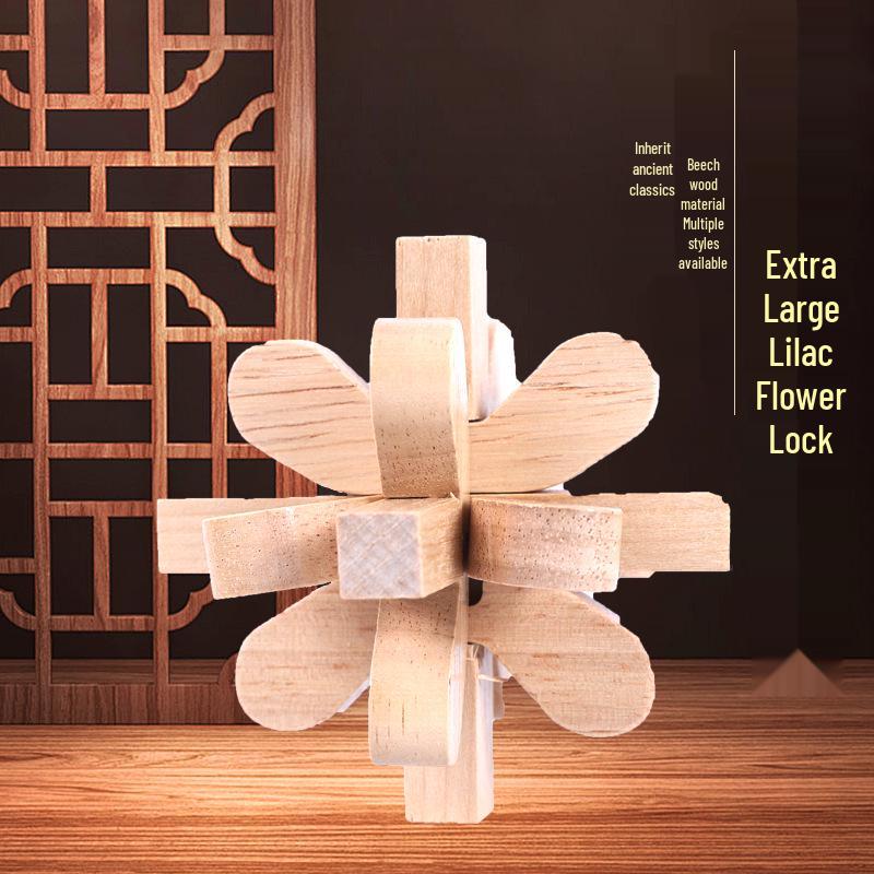 

Customizable Oversized Lilac Flower Lock Mortise and Tenon Toy: DIY Design by Drawing or Sample Size