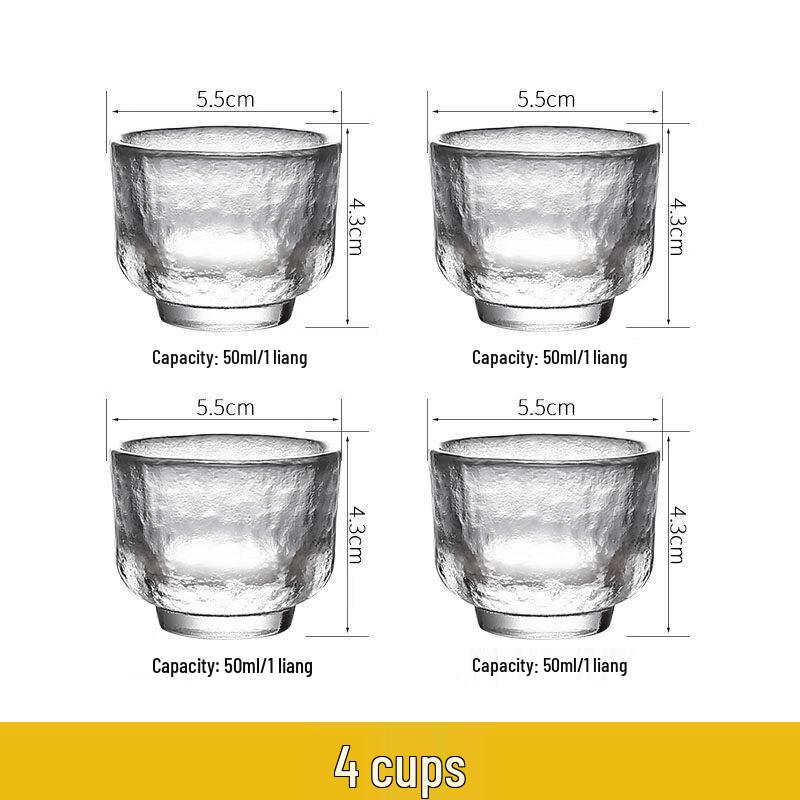 Hammered Glass Mini Spirit Cup