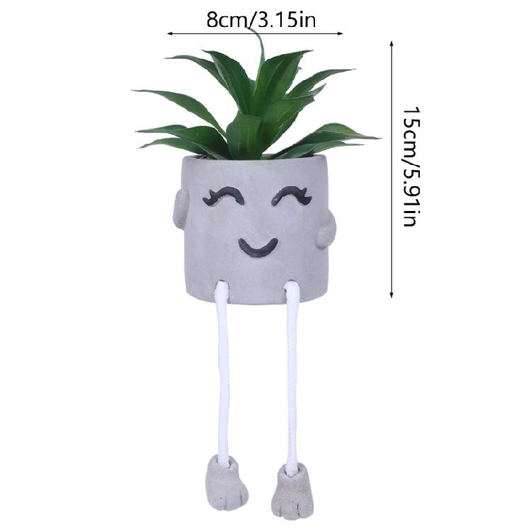 Face Hanging Leg Planter Pots for Indoor Outdoor Plant Smile Face Plant Pots Hanging Flowers Pots Face Planter
