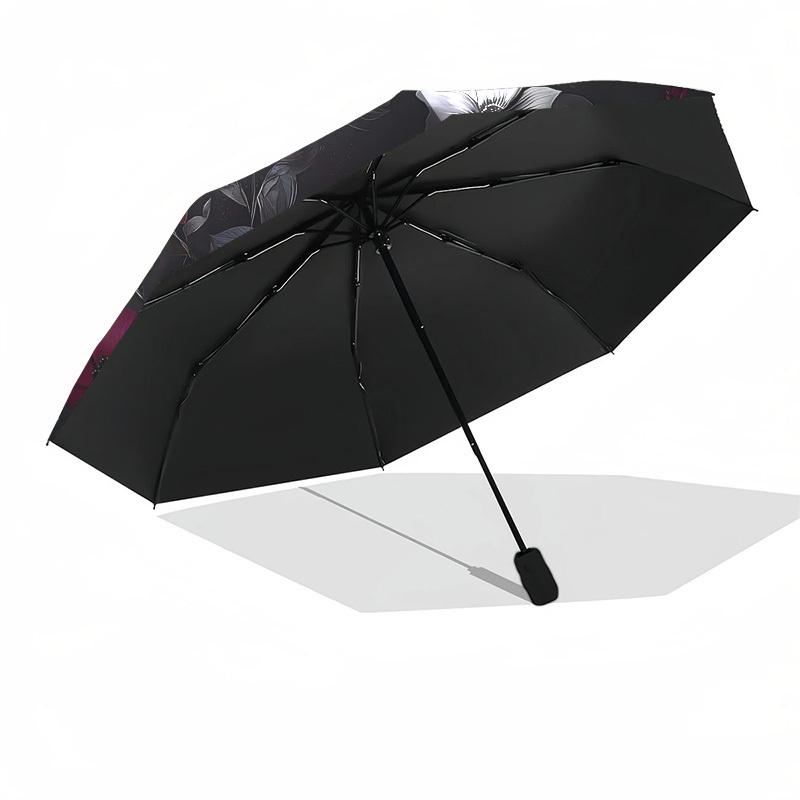 1PC Floral Pattern Umbrella-8-Rib Reinforced, Automatic Open, Lightweight & Durable, Fashion Accessory for Outdoor, Beach L0338