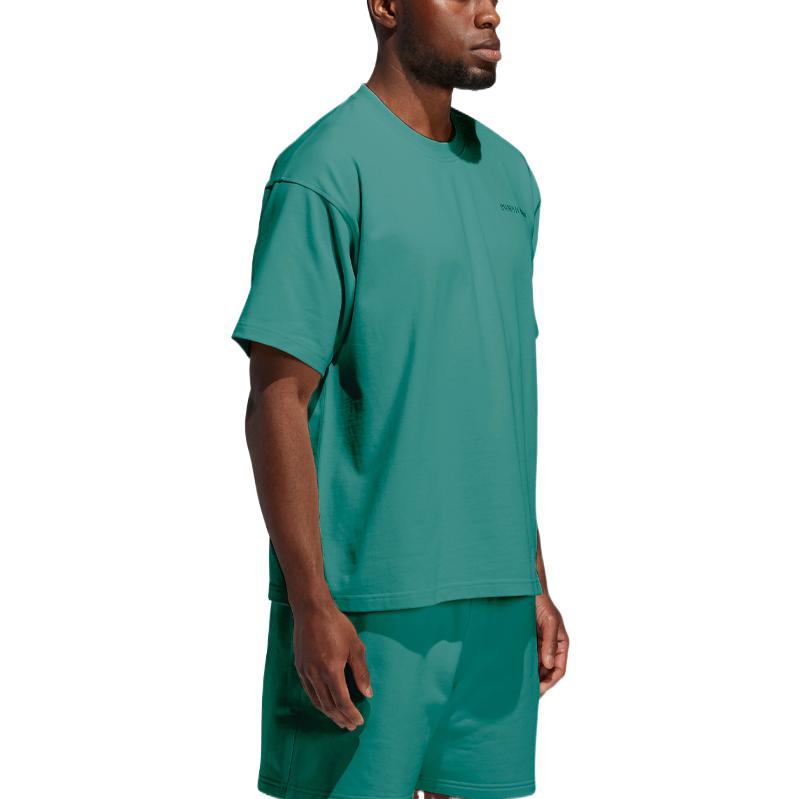 Adidas Pharrell Williams Collaboration Solid Crew Neck T-Shirt Men Tops Green GM1955