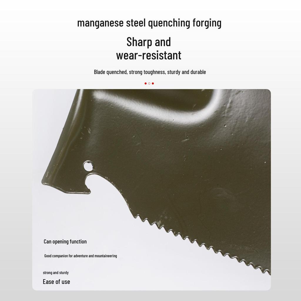 Multi-Functional Portable Manganese Steel Military Shovel for Camping & Fishing