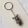 Handmade Kitten Cat Charm Keychains Lovely Ornament Women Car Keyring Backpack Handbag Charm Pendant Keys Holder
