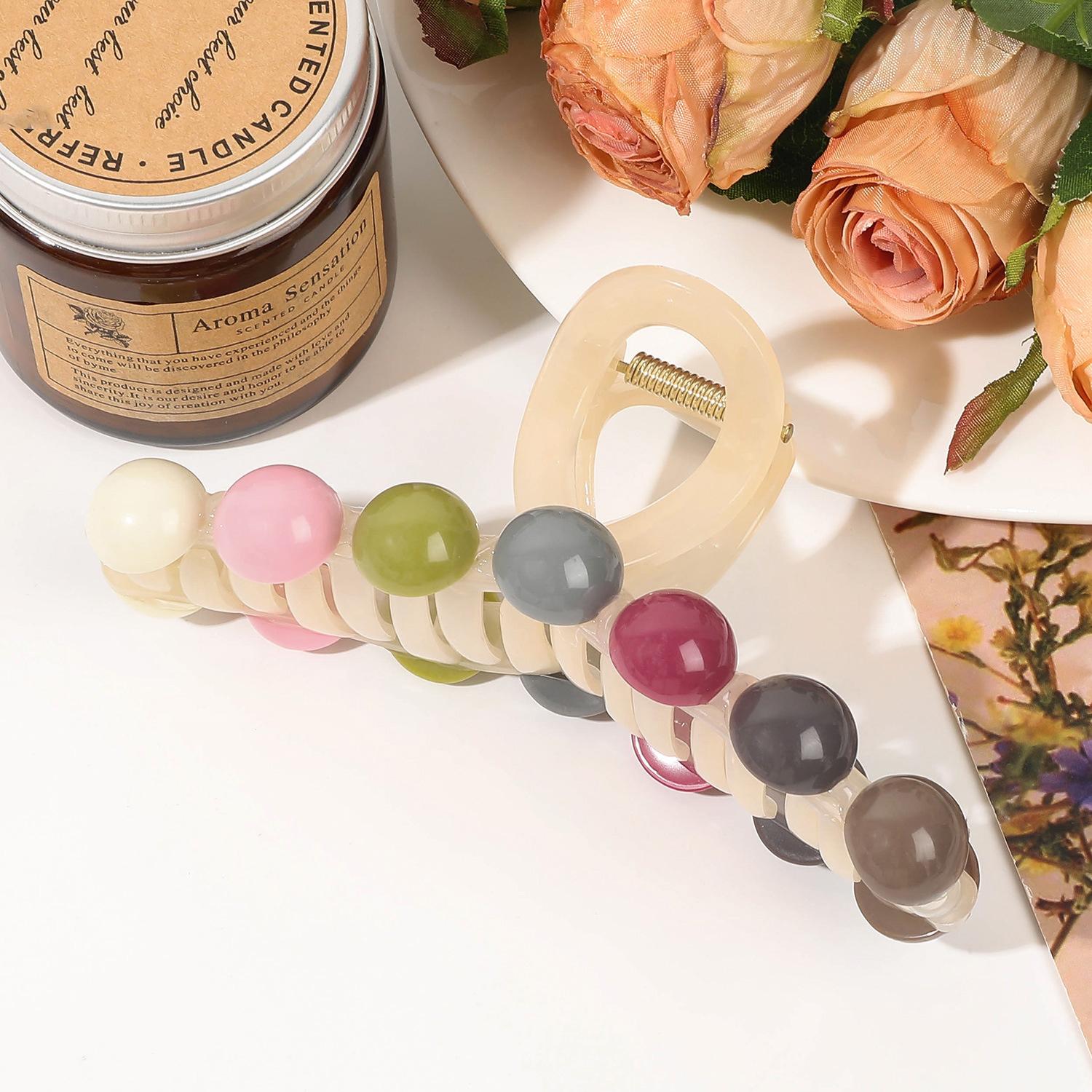 

Ретро Мода Красочная Любовь Зажим-краб для волос Элегантная заколка для волос в конский хвост Сладкая заколка-клипса Аксессуары для волос для девочки