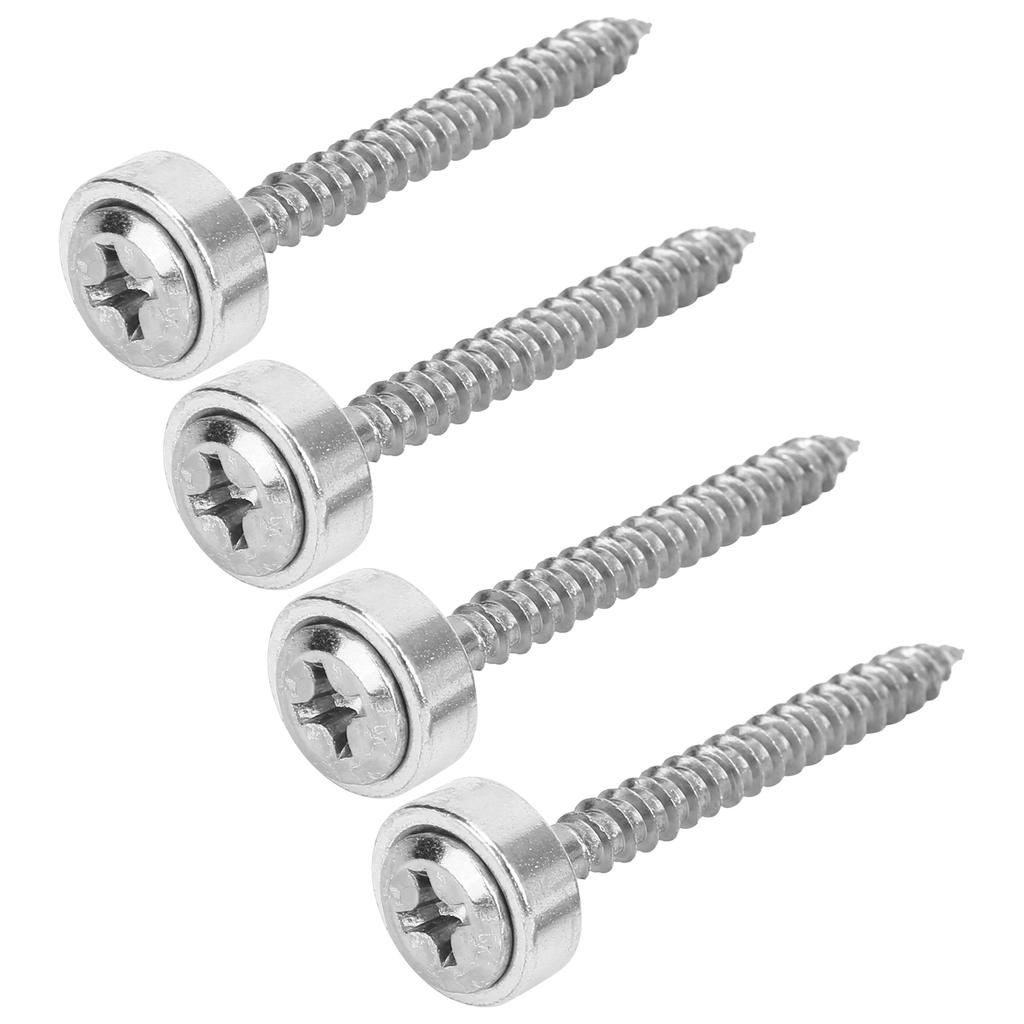 4 Sets Guitar Neck Joint Bushing Set Metal Ferrule Bolt with Screw Accessory for Electric Bass