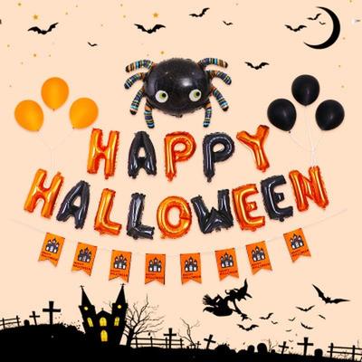 1 Set Happy Halloween Folienballons Halloween Party Dekorationen für Kinder und Erwachsene Kürbisballons