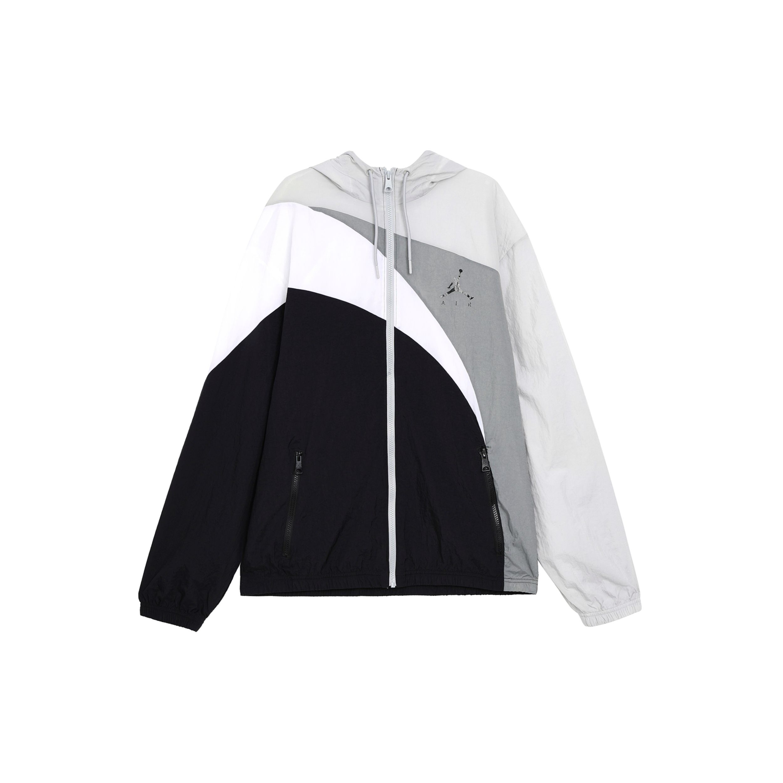 

Мужская тканая куртка Jordan Jumpman Wave с асимметричным логотипом в стиле пэчворк, черная, серая CK6867-077 M